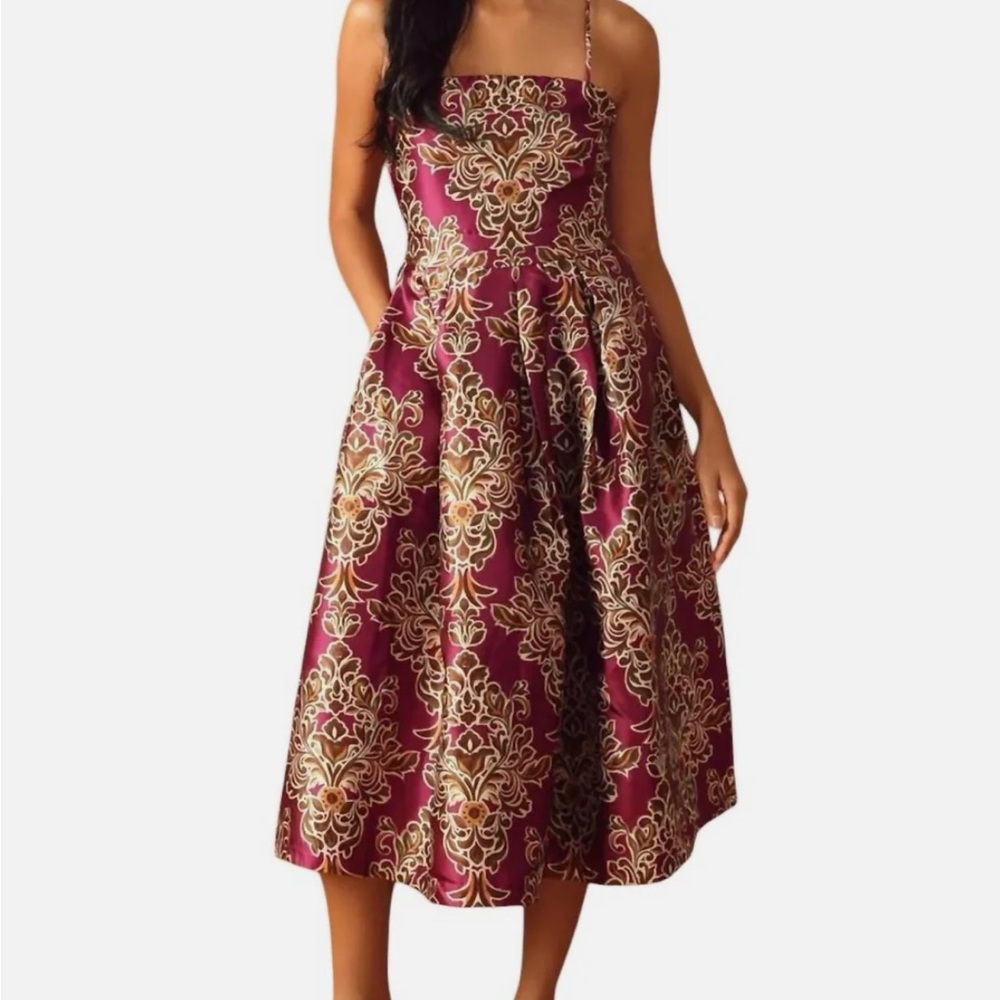 NWT Elegant Jewel Toned Midi Dress size M